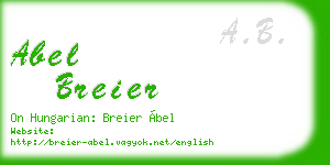 abel breier business card